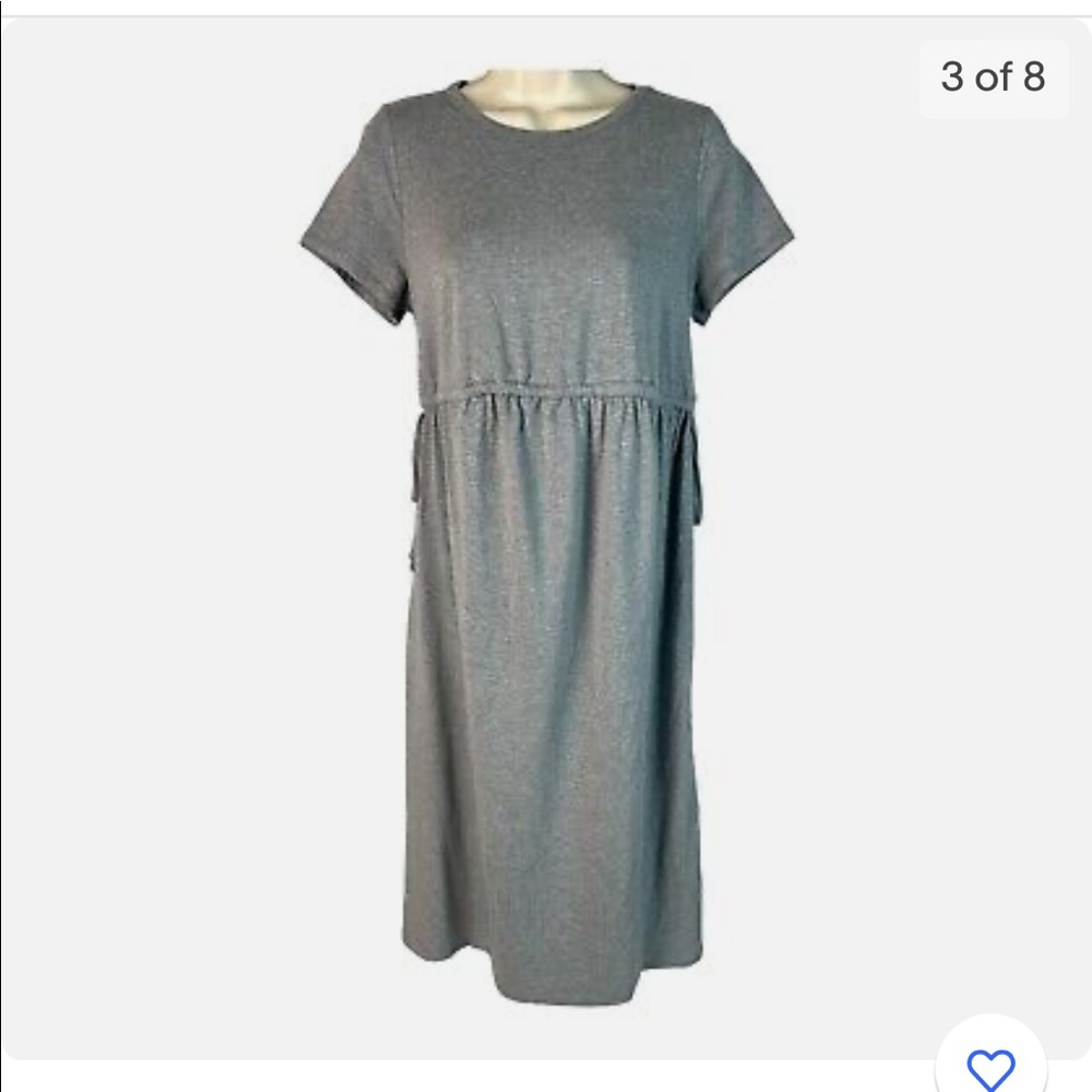 Isabel Maternity by Ingrid & Isabel - Women's SS Tie Waist Dress - Gray